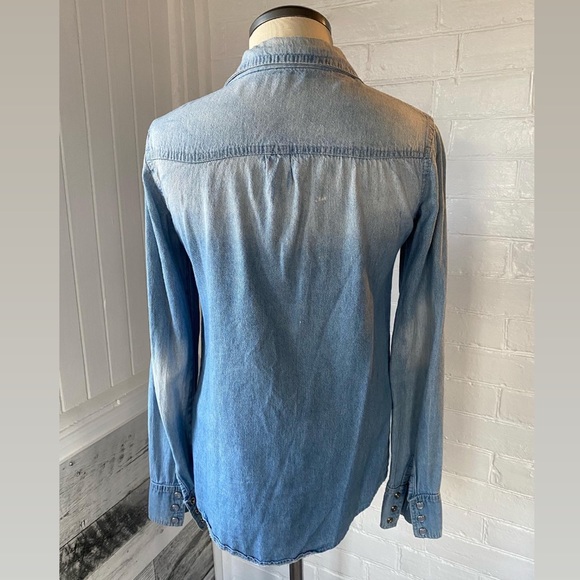 Denim snap up shirt - Picture 4 of 7